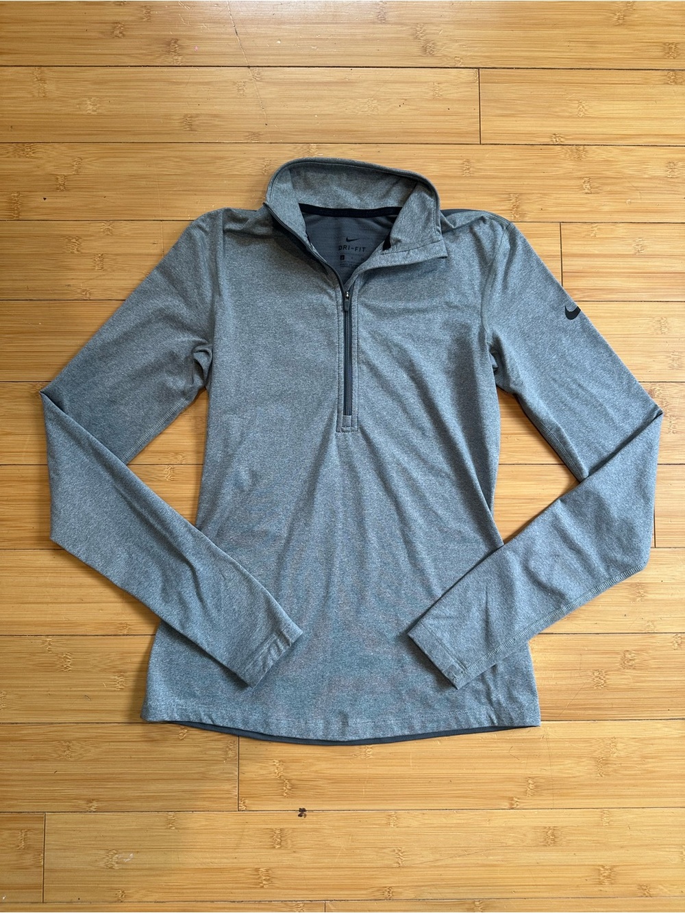 Nike Heather Gray Quarter-Zip Performance Pullover